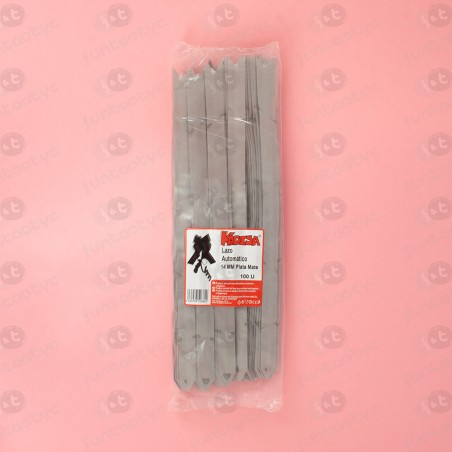 LAZO AUTOMATICO 14mm PLATA 100 UDS